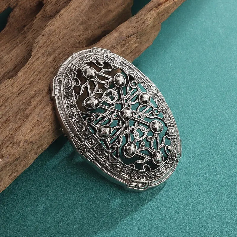 Vintage Norse Mythology Iceland Norse Shield Brooch Medieval Clothing Fastener Clothes Scarf Cloak Jewelry for Men Women