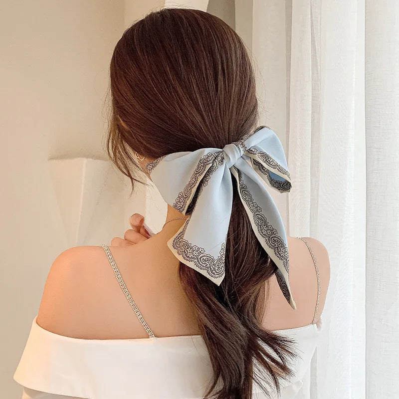 2024 New Luxury Brand Scarf Tarot Women Scarf Bag Hair Skinny Silk Scarves Design Foulard Neckerchief Headband For Ladies