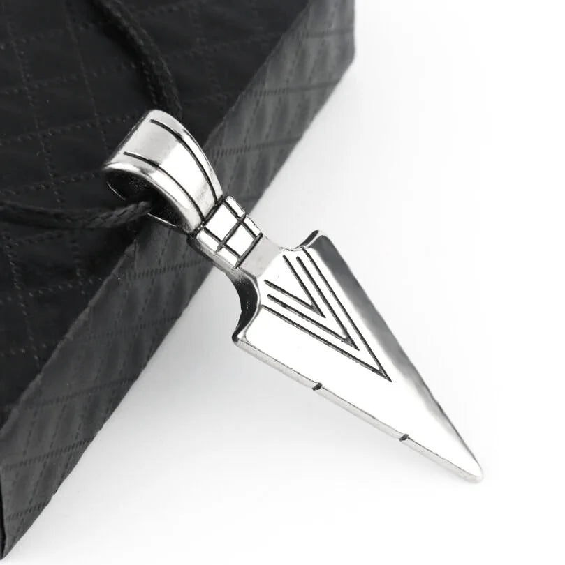Arrow Pendant Necklace Hip Hop Style Stacktable Stainless Steel Chain Silver Color Simple Vintage Neck Jewelry For Men Women