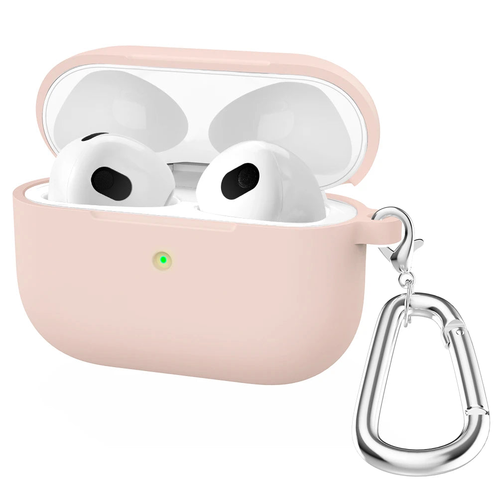 Origin Soft Silicone For Apple Airpods 3 Protective Case Bluetooth Wireless Earphones Cover Shell for Air Pods 3rd gen With Hook