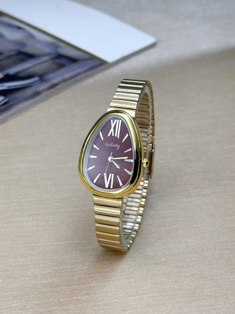Famous Brand Ladies Watches Snake Head Watch Women Luxury Gift Quartz Wristwatches Fashion Steel Strap Clock Dropshipping