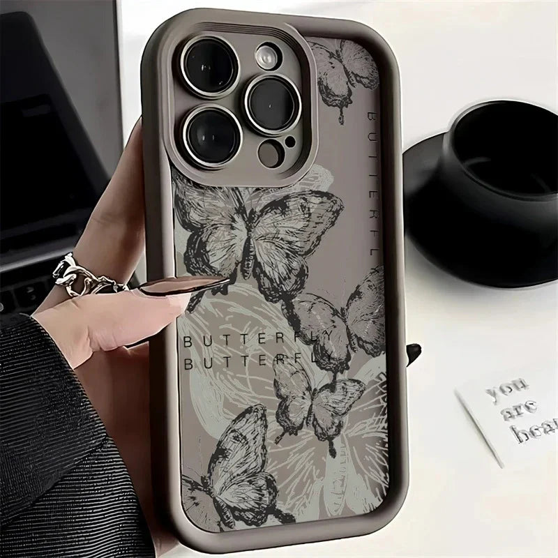 Liquid Silicone Case For iPhone 11 Funda iPhone 15 11 12 13 14 Pro Max XR XSMax 7 8 Plus SE 2020 2022 Lens Protection Soft Cover