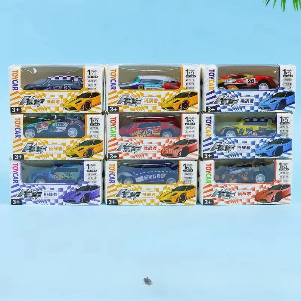 Children Stunt Car Model Alloy Body Pull Ejection Jumping Mini Cars Simulation Diecast Vehicle Collectible Toys for Kids Gift