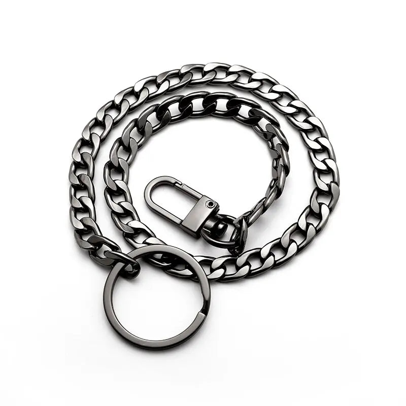 Slim Heavy Waist Chain Men Skull Keychain Wallet Chain Gothic Biker Fashion Accessories