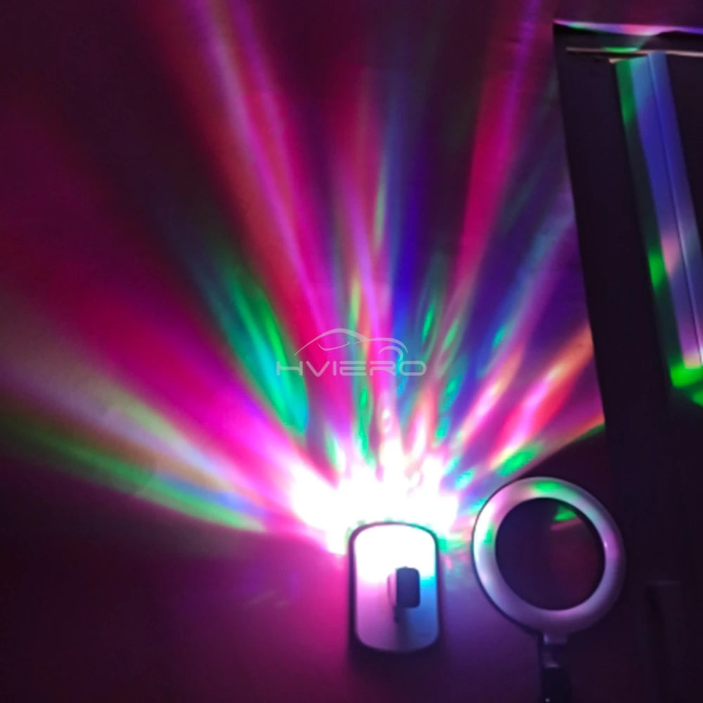 Car DJ RGB Music Sound Colorful LED Mini Mushroom Atmosphere Lights Auto USB-C IOS Holiday Party Karaoke Welcome Decoration 5V