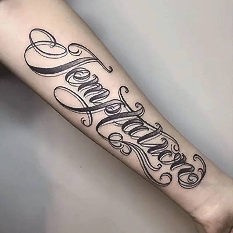 Long Lasting Temporary Tattoo Stickers Men Arm Sleeve Body Painting Juice Ink Fake Tattoo For Male Adult Semi Permanent Tattoos