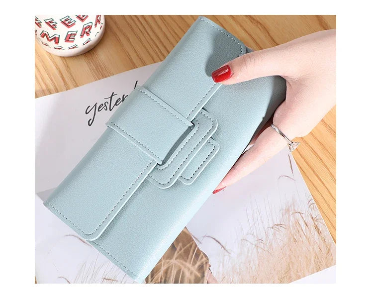 Women  Large Capacity Leather Wallet Cardholder Coin Purses Clutch Phone Credit Card Holder Ladies Luxury Bag