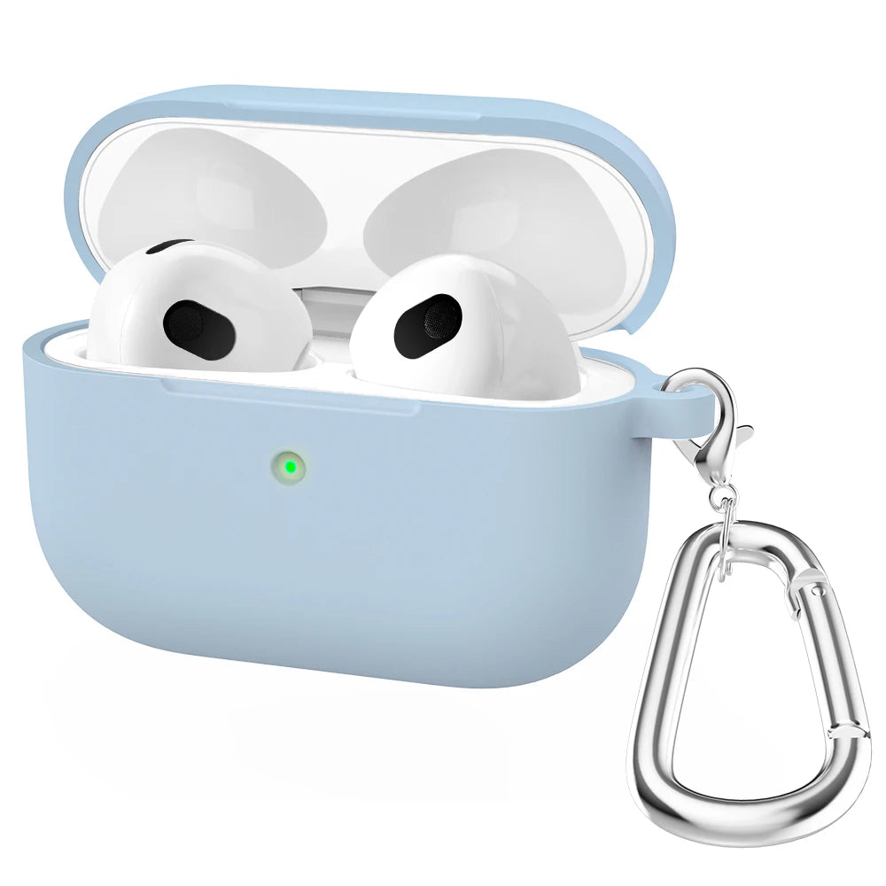 Origin Soft Silicone For Apple Airpods 3 Protective Case Bluetooth Wireless Earphones Cover Shell for Air Pods 3rd gen With Hook