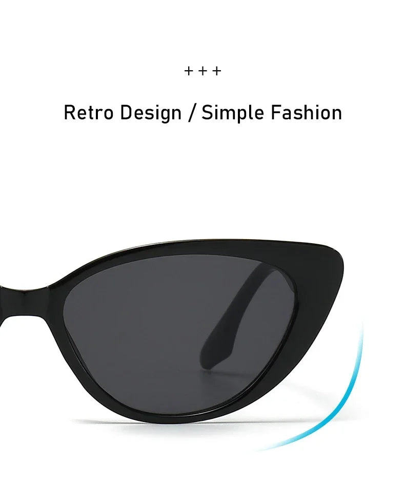 Vintage Cat Eye Women Sunglasses Vintage Small Frame Sun Glasses for Men Luxury Brand Design Outdoor Eyewear UV400