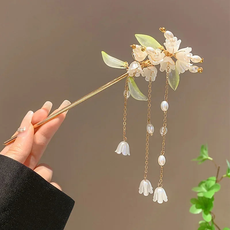 Classic Chinese Hair Stick Pins for Women Butterfly Flower Star Fresh Handmade Hairpins Charm Jewelry Accessories Hair Ornaments