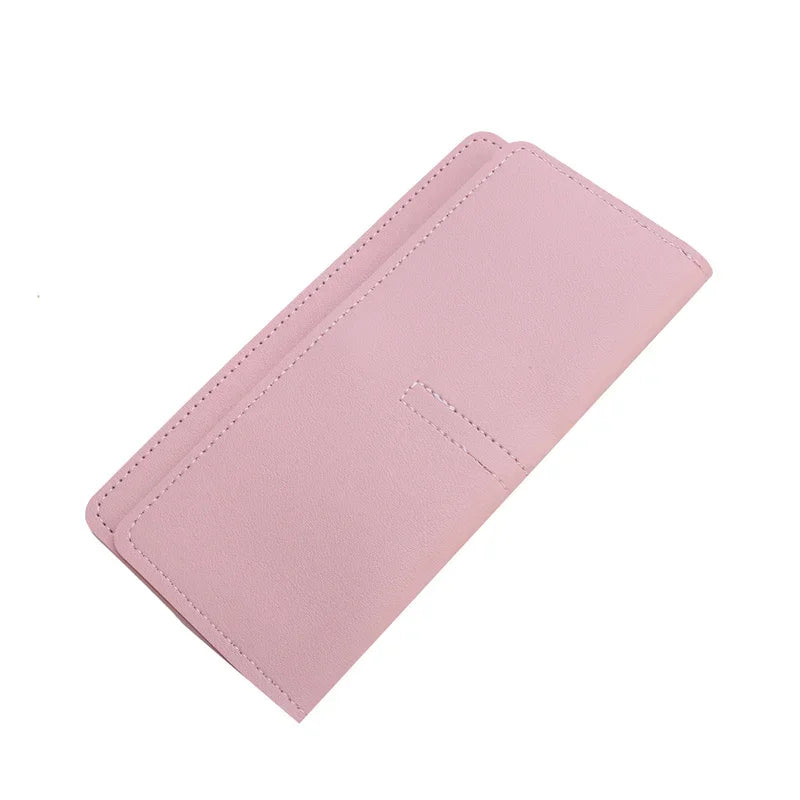 PU Leather Long Women Thin Wallets Large Capacity Female Coin Purses Hasp Clutch ID Credit Multi-Card Holder Money Bag Clip