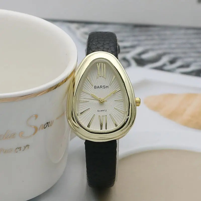 Brand Waterdrop Dial Women Watch Simple Student Fashion Gift Quartz Watches Leather Strap Wristwatches Dropshipping Reloj Mujer