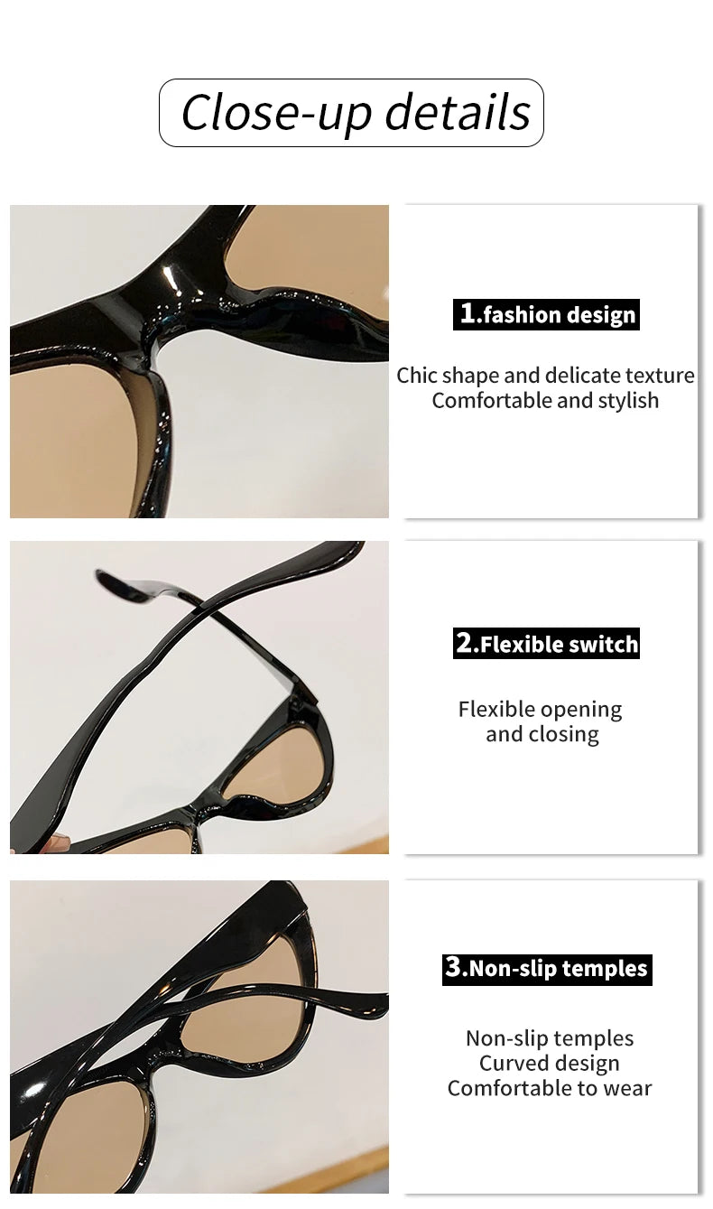 Fashion Cat Eye Sunglasses for Women 2023 New Fashion Vintage Personality Glasses Candy Colors Eyewear Outdoor Street Shooting
