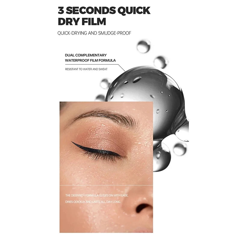 QuickDry Eyeliner Pencil Makeup Long Lasting Smooth Matte Eye Liner Waterproof Anti Smudge Liquid Eyeliner Pen Eyes Cosmetics