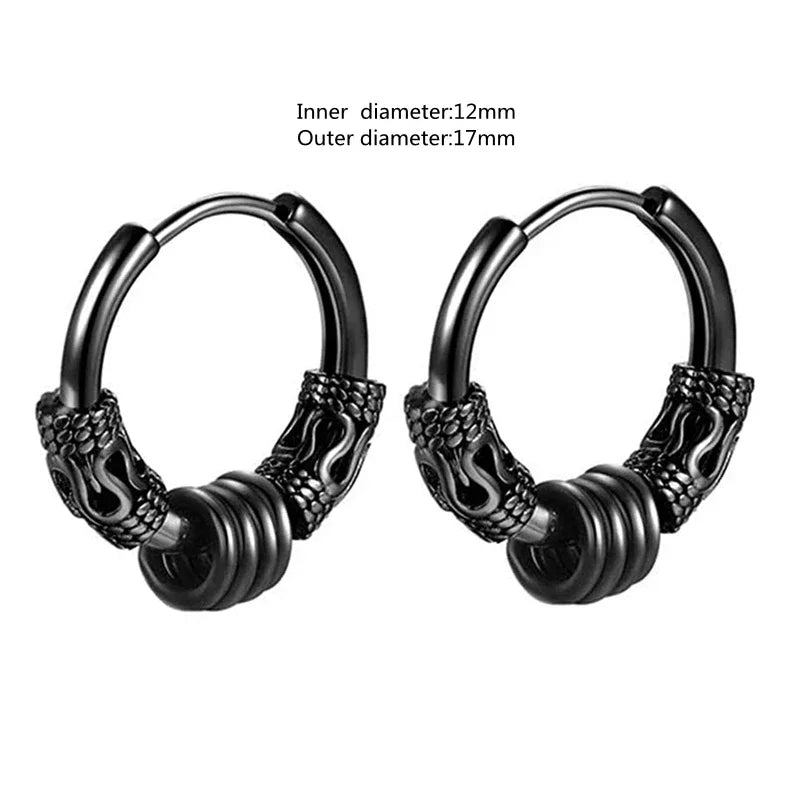 Fashion Personality Creative Snake Winding Plant Vine Hoop Earrings for Men Women Daily Wear Hypoallergenic Luxury Jewelry