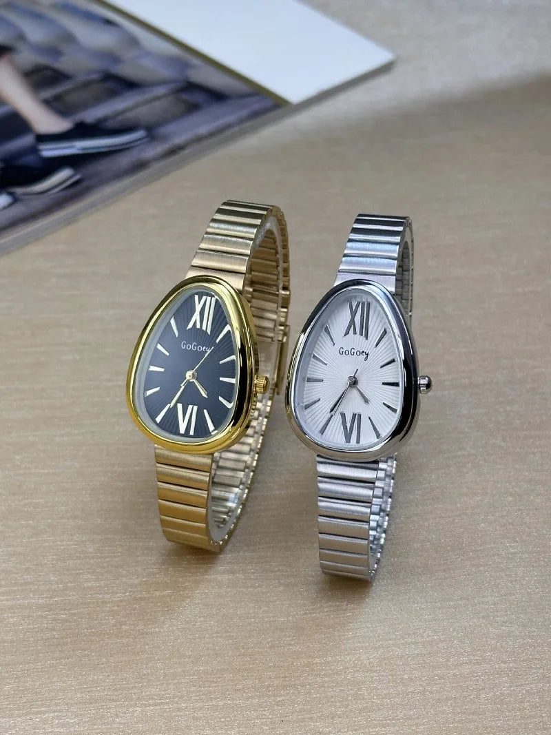 Famous Brand Ladies Watches Snake Head Watch Women Luxury Gift Quartz Wristwatches Fashion Steel Strap Clock Dropshipping