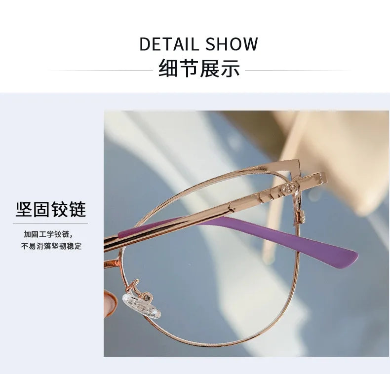 New Brand Design Retro Lady Cat Eye Glasses Frame Fashion Anti Blue Light Eyeglasses Computer Goggles Women Reading Glasses Men
