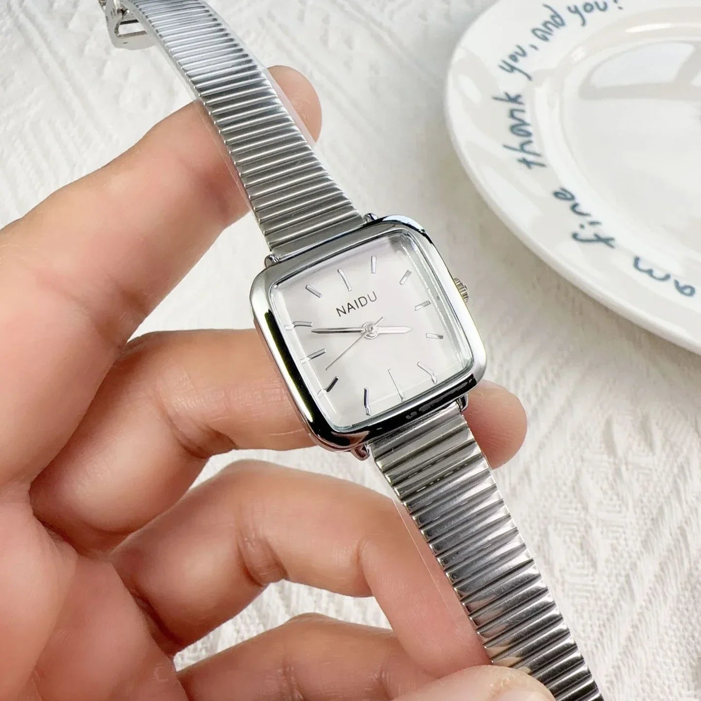 Retro Steel Strap Watch for Women Luxury Gift Square Quartz Watch Students Casual Ladies Wristwatch Dropshipping Reloj Mujer