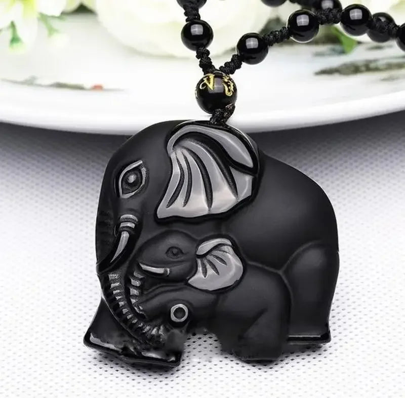 Exquisite Luxury Bamboo Imitation Jade Dragon Column Phoenix Necklace Suitable for Men and Women's Fashionable Charm Jewelry
