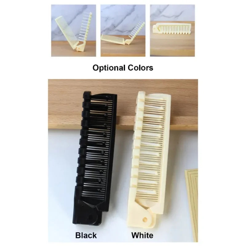 Student Two Types of Comb Teeth Foldable Combs Women Men Folding Pocket Comb for Travel Styling Tool Mini Portable Hair Brush