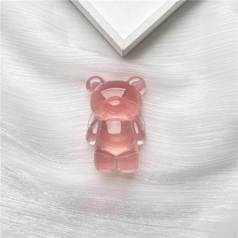 Korea Glitter Bear Cell Phone Holder Grip Tok Bracket for iPhone Samsung Xiaomi Foldable Car Folding Mobile Socket Stand