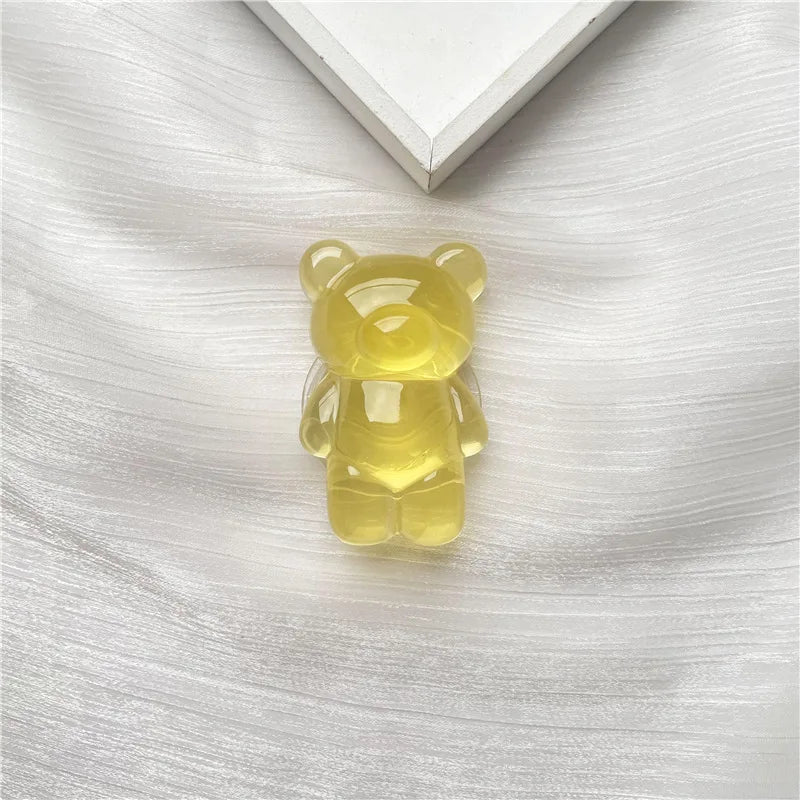 Korea Glitter Bear Cell Phone Holder Grip Tok Bracket for iPhone Samsung Xiaomi Foldable Car Folding Mobile Socket Stand