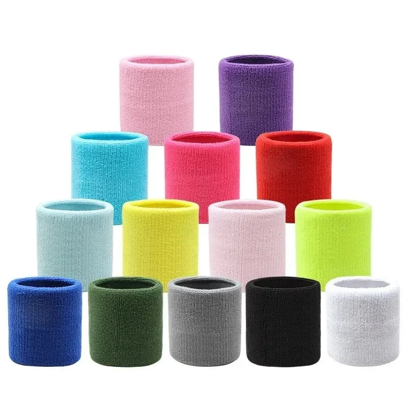 Cotton Fitness Run Sweatband Gym Wristband Sport Bracers Sweat Towel Wrist Support Band Cuff Tennis Wrist Guard Protector Strap