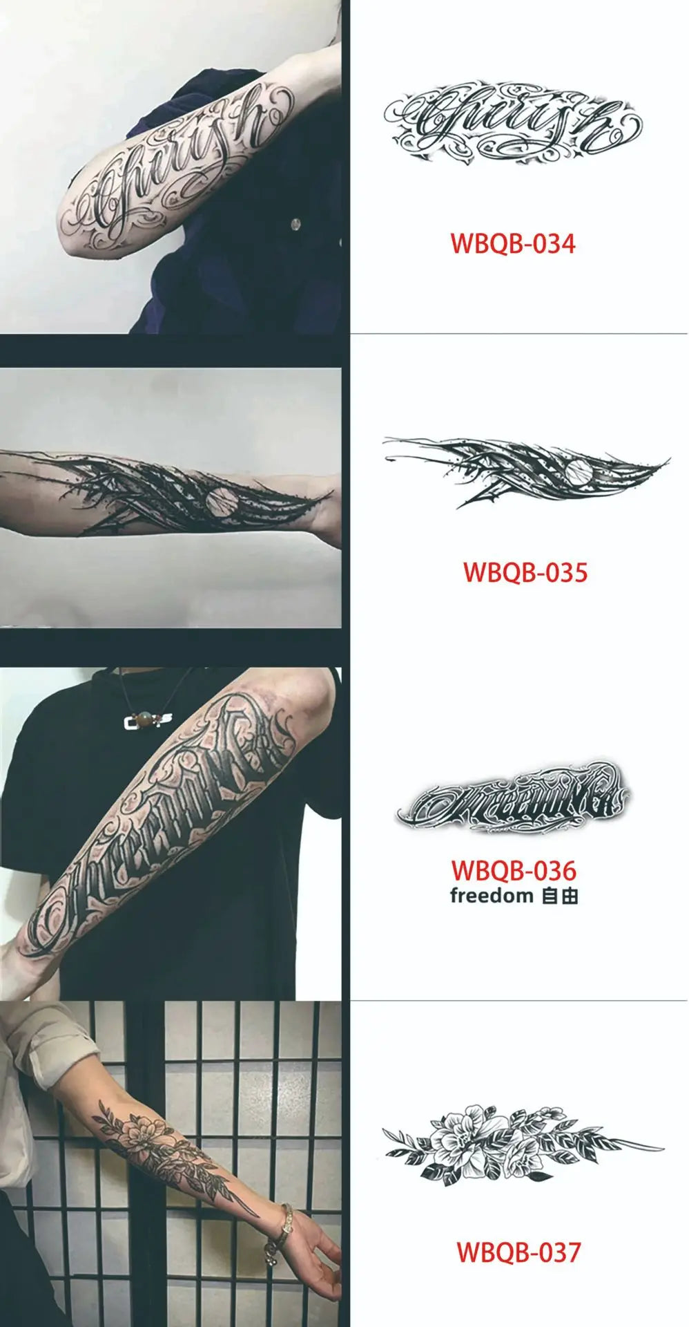 Long Lasting Temporary Tattoo Stickers Men Arm Sleeve Body Painting Juice Ink Fake Tattoo For Male Adult Semi Permanent Tattoos