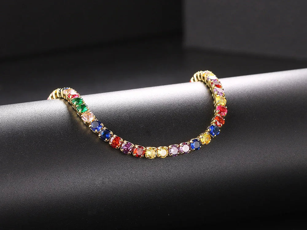 Hip Hop Iced Out Tennis Chain Necklace For Men Women Luxury Cubic Zircon Crystal Short Rock Neck Accessories Jewelry OHN016