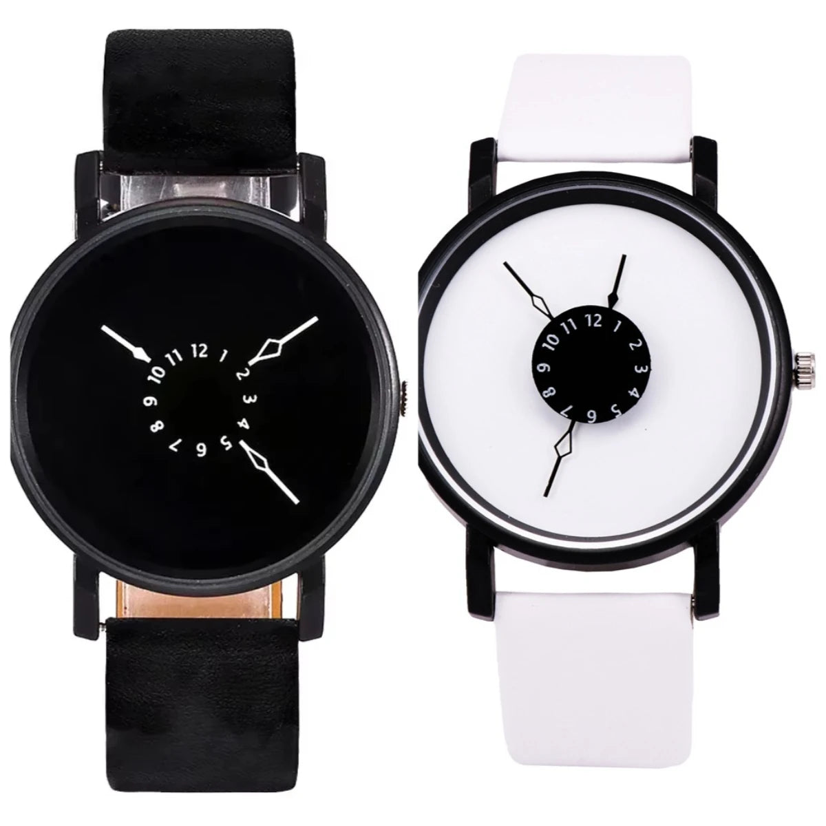 Couple Casual Quartz Watches Leather Band Strap Watch Analog Wrist Watch for Women Men Creative Digital Dial Clock Reloj Mujer