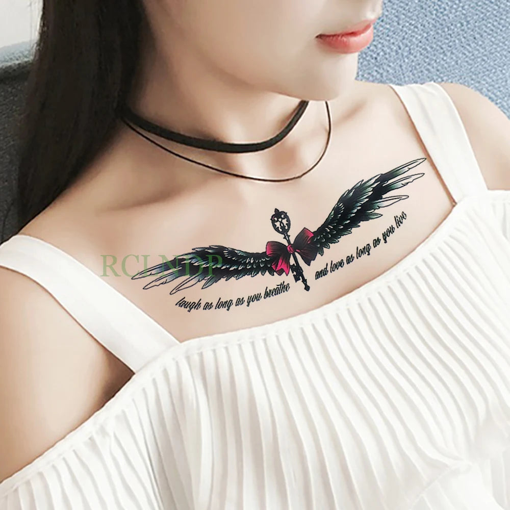 Waterproof Temporary Tattoo Sticker stripe QR code streak line Fake Tatto Flash Tatoo Back leg Abdomen Arm for Girl Women Men