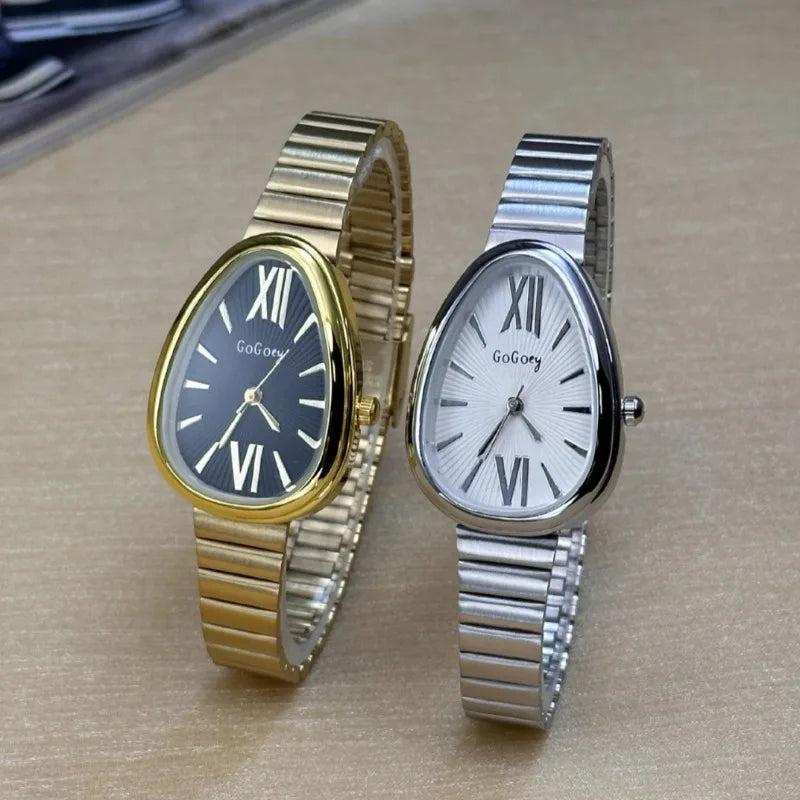 Famous Brand Ladies Watches Snake Head Watch Women Luxury Gift Quartz Wristwatches Fashion Steel Strap Clock Dropshipping