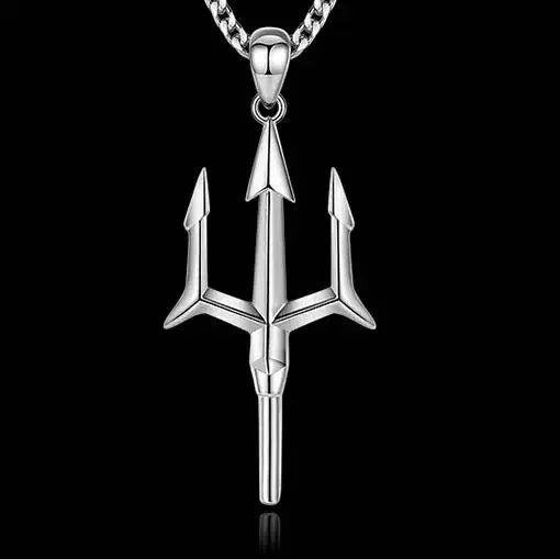 Retro Buddhist Exorcist Vajra Pendant Necklace Fashion Religious Good Luck Amulet Wealth Jewelry for Men