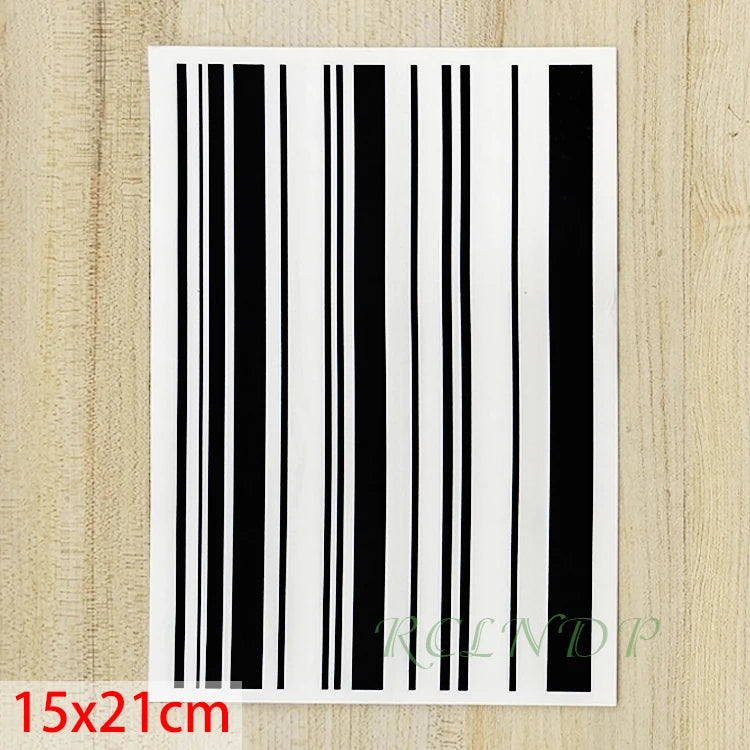 Waterproof Temporary Tattoo Sticker stripe QR code streak line Fake Tatto Flash Tatoo Back leg Abdomen Arm for Girl Women Men