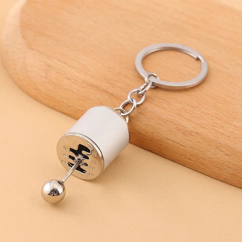 Beautiful Car Modification Pendant Six Gear Shift Keychain Car Pendant Shifter Metal Keyring