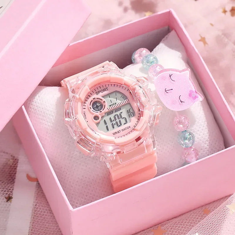 Children's Electronic Watch Teenage Couple Fashion And Sports Multifunctional Watch Electronic Watch Excluding bracelets
