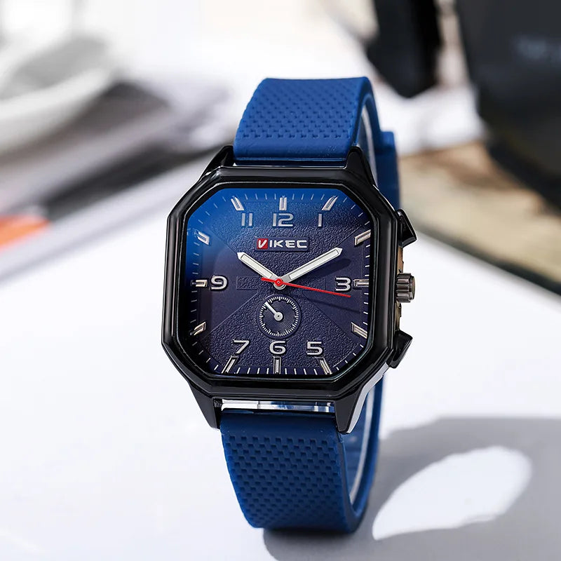 Brand Big Dial Men Watch Dropshipping Square Sports Watch Luxury Silicone Strap Gift Clock Student Wristwatch Wholesale