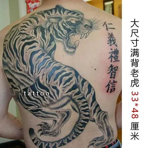 Lasting Angel Fake Tattoo Full Back Traditional Art Tattoo Sticker Punk Snake Temporary Tattoos Waterproof Tatuajes Temporales