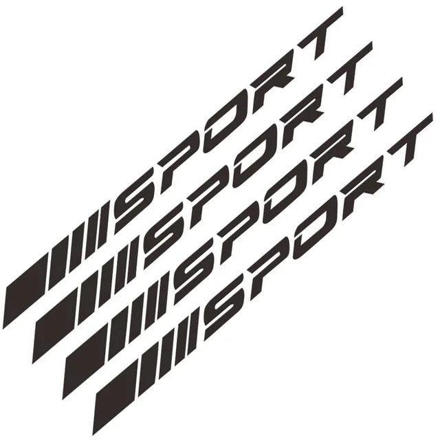 Fashion 4pc Car Stickers Wheels Rims Sport Racing DIY Stripes Decorative Stickers Emblem Car Styling Car SUV Truck Accessories