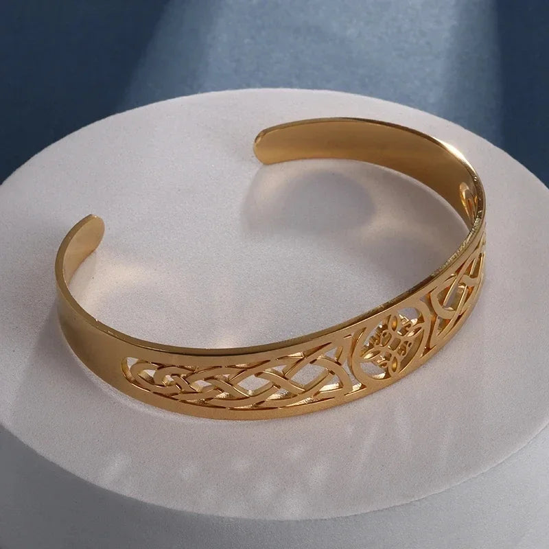 Stainless Steel Witchcraft Witch's Knot Adjustable Bracelet for Men Women Irish Celtic Supernatural Lucky Jewelry