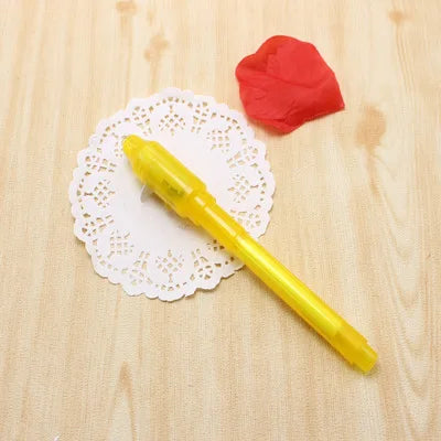 Luminous Light Pen Magic Purple 2 In 1 UV Black Light Combo Drawing Invisible Ink Pen Learning Education Toys for Child
