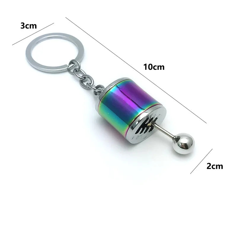Beautiful Car Modification Pendant Six Gear Shift Keychain Car Pendant Shifter Metal Keyring