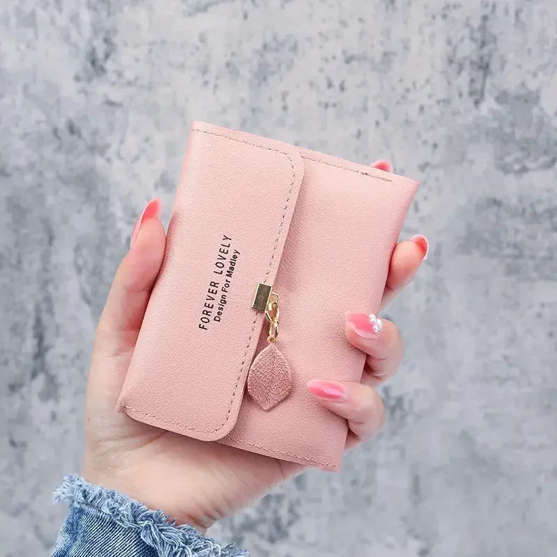 Fashion Short Women Wallets PU Leather Women Luxury Tassels Wallet Hasp Small Wallet Trend Coin Purse Ladies Card Holder Purses