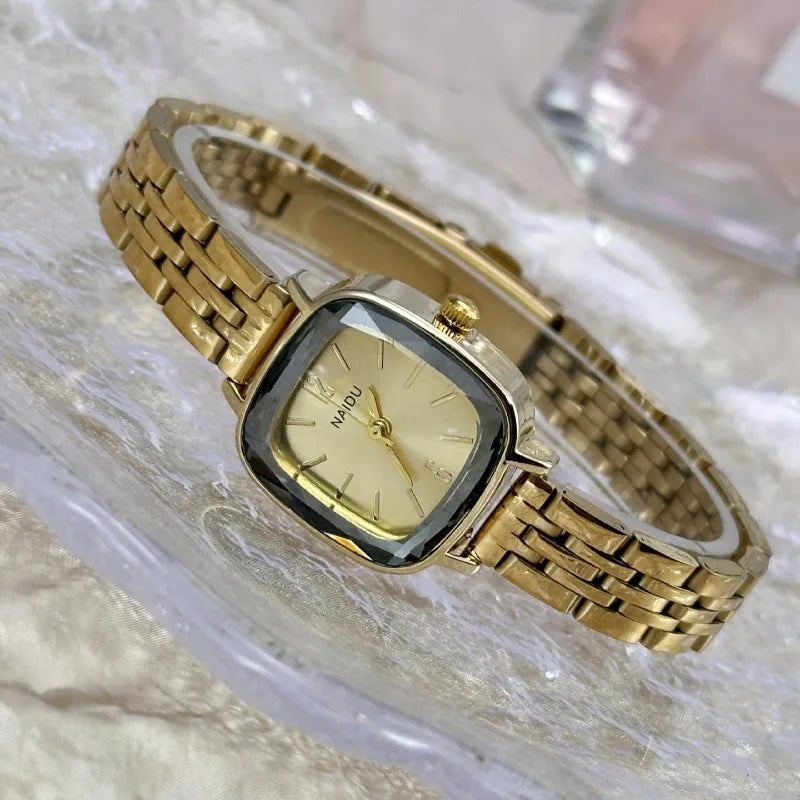 Brand Women Small Square Watch High-strength Diamond Glass Wristwatch Fashion Luxury Gift Ladies Quartz Watch Dropshipping