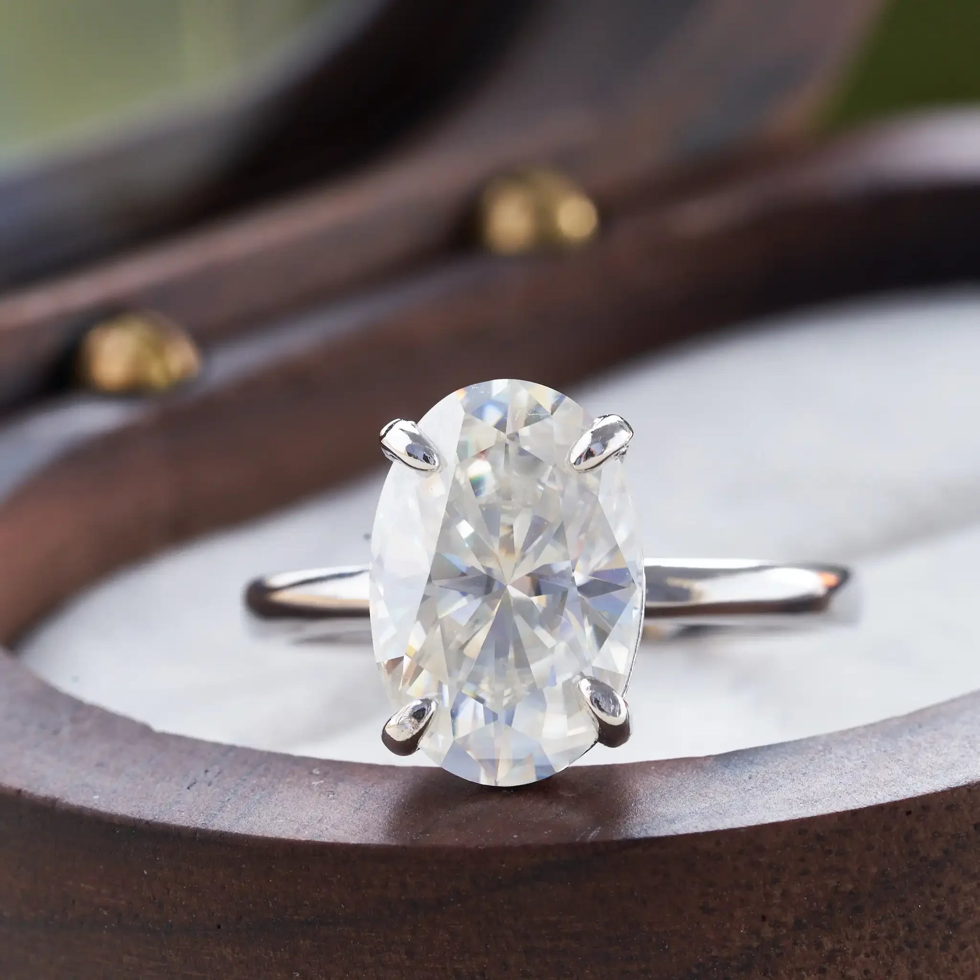 Ring For Charm Lady With 4.5ct Oval Shape D Color Moissanite Diamond Ring For Women Gift Drop Shipping