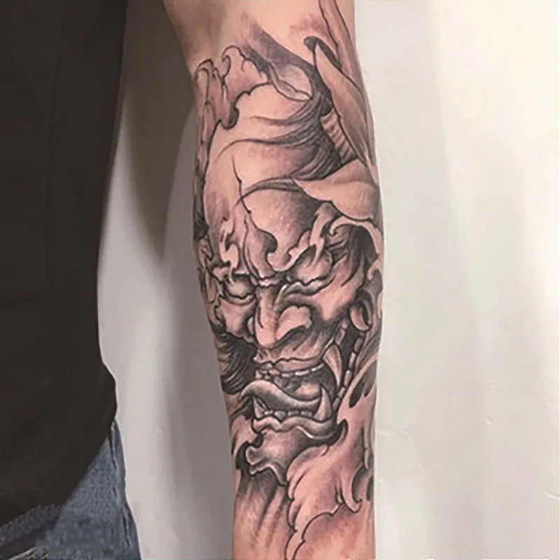 Long Lasting Temporary Tattoo Stickers Men Arm Sleeve Body Painting Juice Ink Fake Tattoo For Male Adult Semi Permanent Tattoos