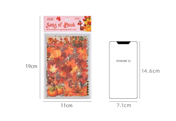 1pack Transparent Flowers Plants PET Decorative Stickers Diary Scrapbooking Material Deco Album Stationery Stickers