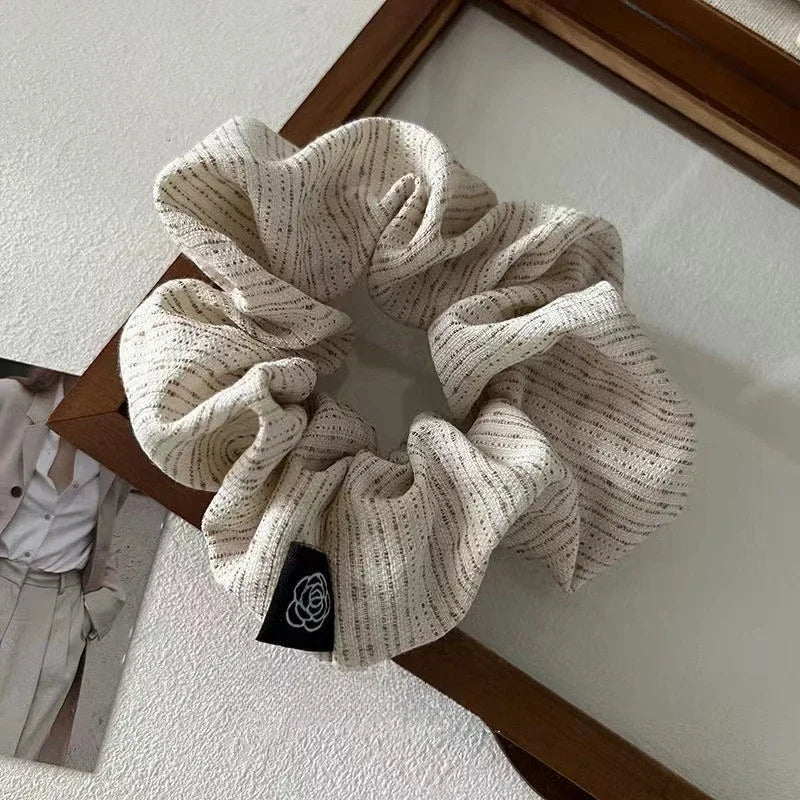 Vintage Fashion Women New Plaid Elastic Hair Bands Elegant Designers Girl Hair Tie Ponytail Hair Accessories