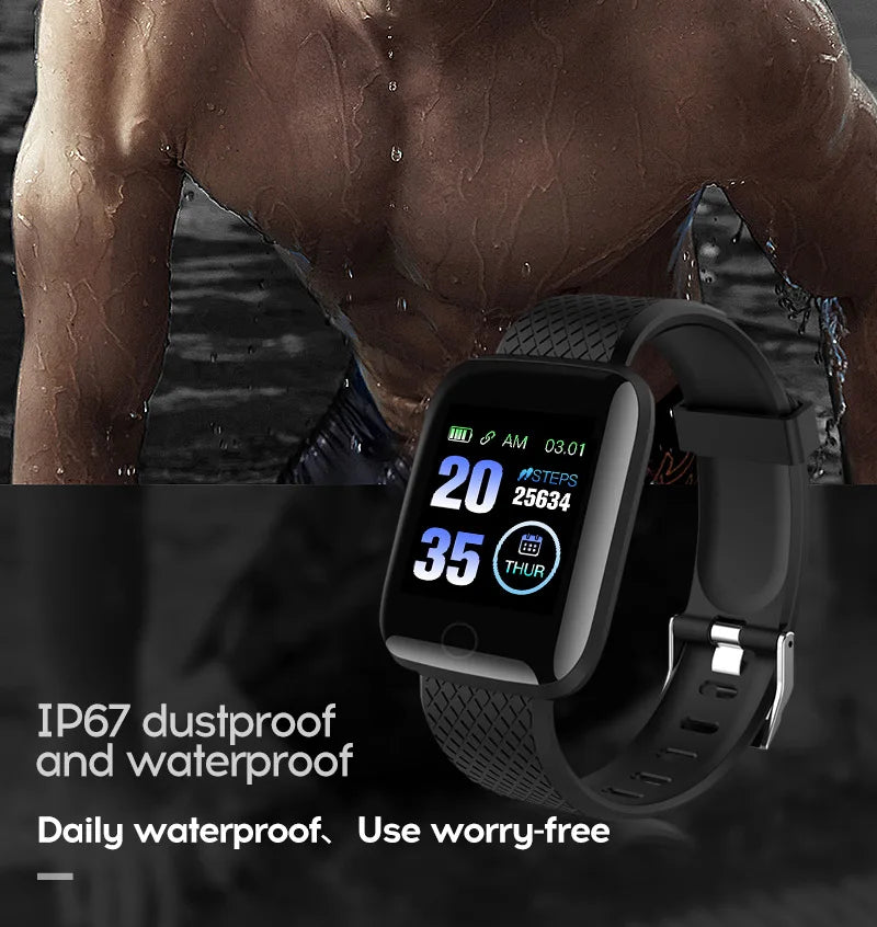 New 116plus Smart Watch Women Men Full Touch Screen Sport Fitness Watch Man IP67 Waterproof Bluetooth For Ios Android Smartwatch
