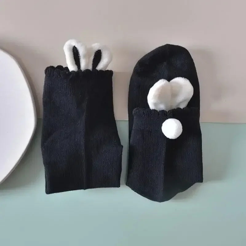 socks animal ears Bunny Ears Warm Ladies Floor Sock Coral Half Velvet High Quality Women's Socks